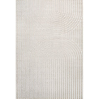 Sophia High-Low MidCentury Modern Arch Stripe Two-Tone Indoor/Outdoor Area Rug