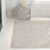 Sophia High-Low MidCentury Modern Arch Stripe Two-Tone Indoor/Outdoor Area Rug