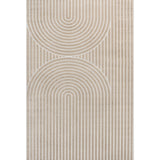 Sophia High-Low MidCentury Modern Arch Stripe Two-Tone Indoor/Outdoor Area Rug