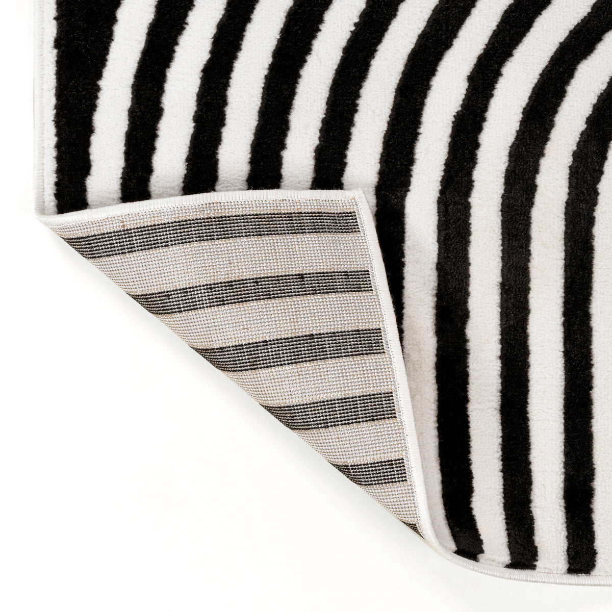 Sophia High-Low MidCentury Modern Arch Stripe Two-Tone Indoor/Outdoor Area Rug