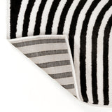 Sophia High-Low MidCentury Modern Arch Stripe Two-Tone Indoor/Outdoor Area Rug