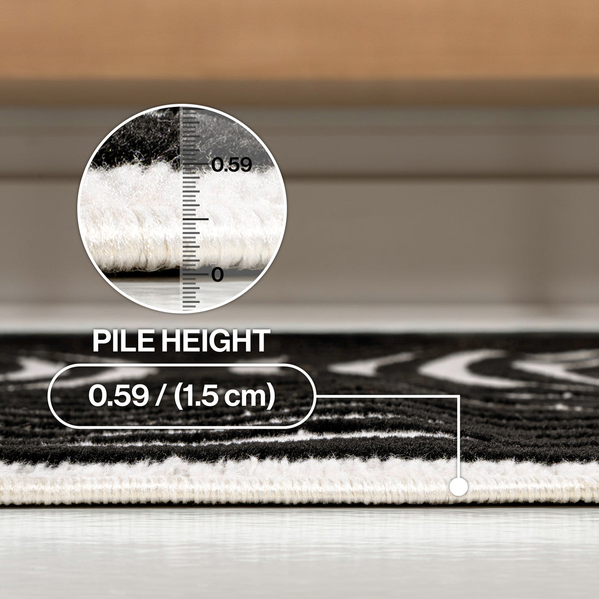 Sophia High-Low MidCentury Modern Arch Stripe Two-Tone Indoor/Outdoor Area Rug