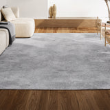 Trivor Haze Solid Low-Pile Area Rug Gray