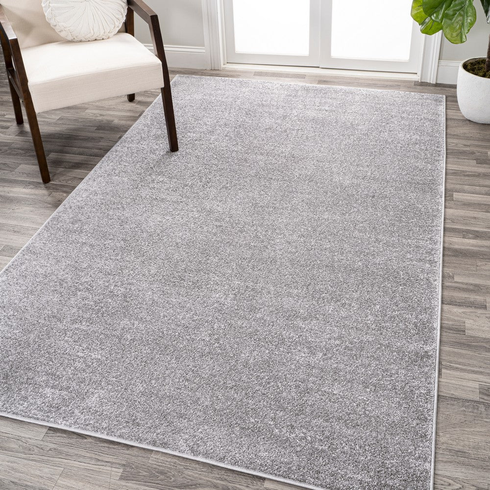 Trivor Haze Solid Low-Pile Area Rug Gray