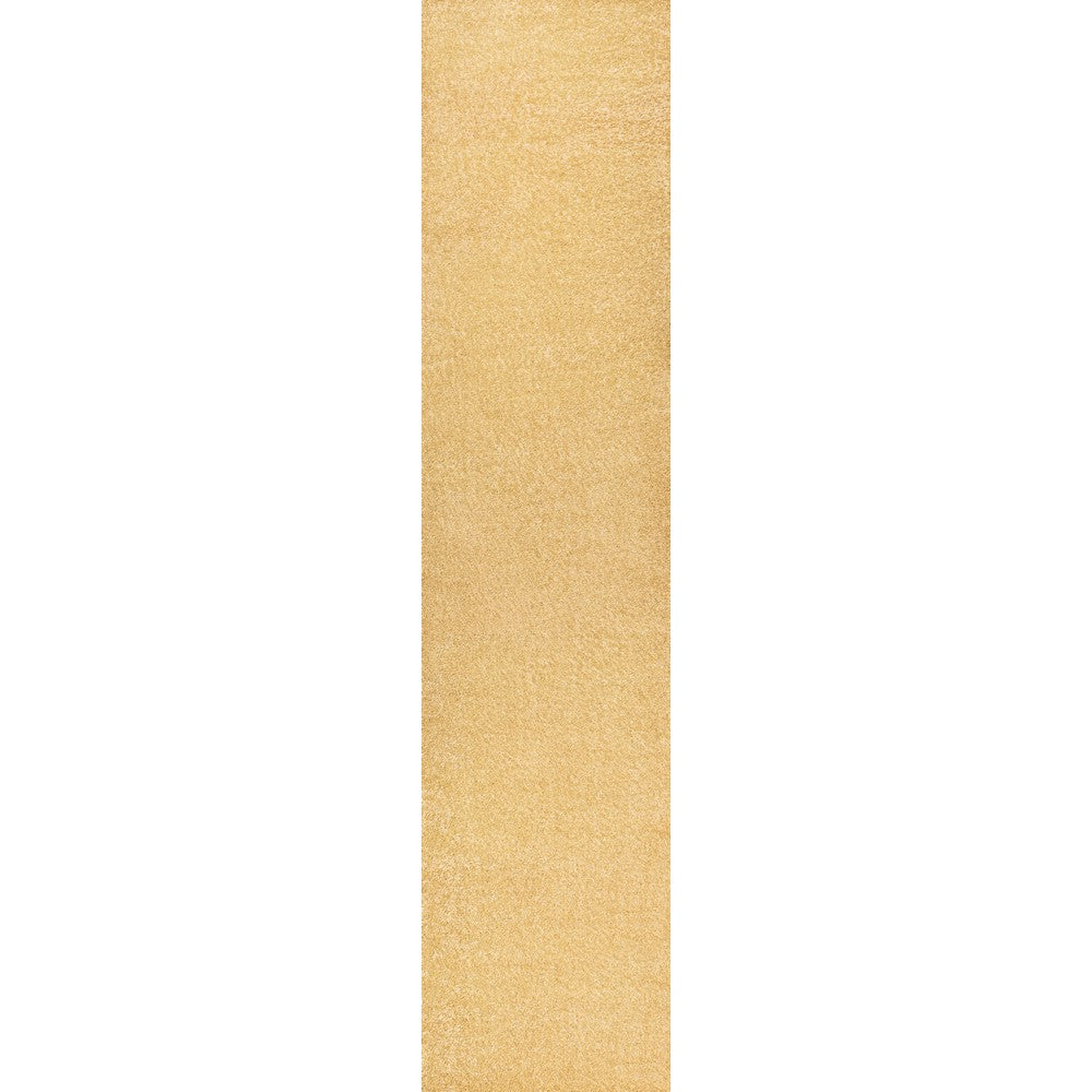 Trivor Haze Solid Low-Pile Area Rug Mustard