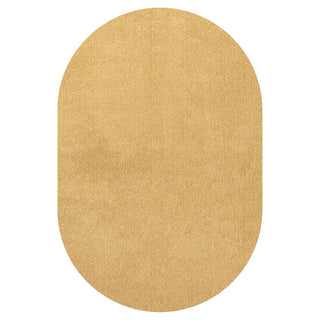 Trivor Haze Solid Low-Pile Area Rug Mustard