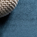 Trivor Haze Solid Low-Pile Area Rug Navy
