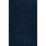Trivor Haze Solid Low-Pile Area Rug Navy
