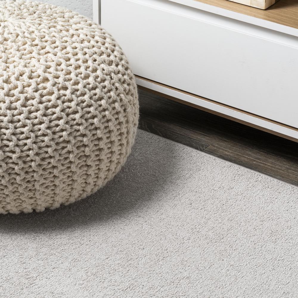 Trivor Haze Solid Low-Pile Area Rug Ivory