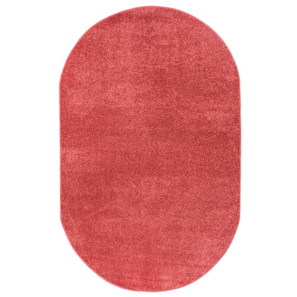 Trivor Haze Solid Low-Pile Area Rug Red