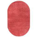 Trivor Haze Solid Low-Pile Area Rug Red