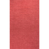 Trivor Haze Solid Low-Pile Area Rug Red