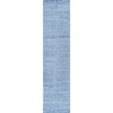 Trivor Haze Solid Low-Pile Area Rug Classic Blue