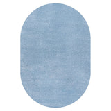 Trivor Haze Solid Low-Pile Area Rug Classic Blue