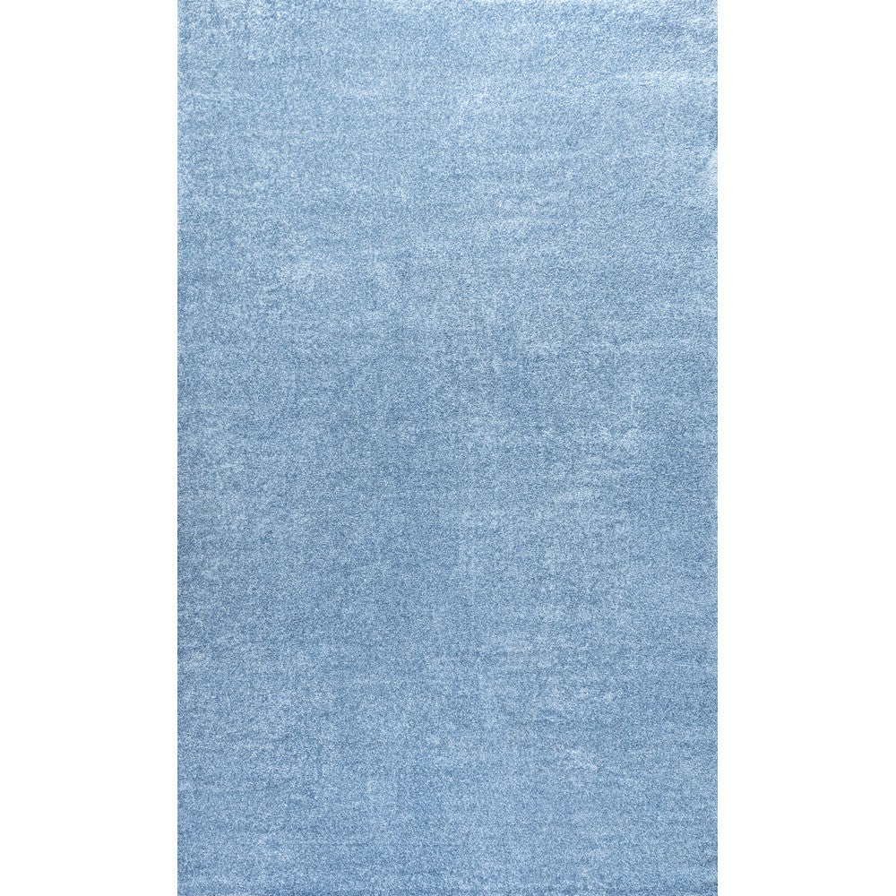 Trivor Haze Solid Low-Pile Area Rug Classic Blue