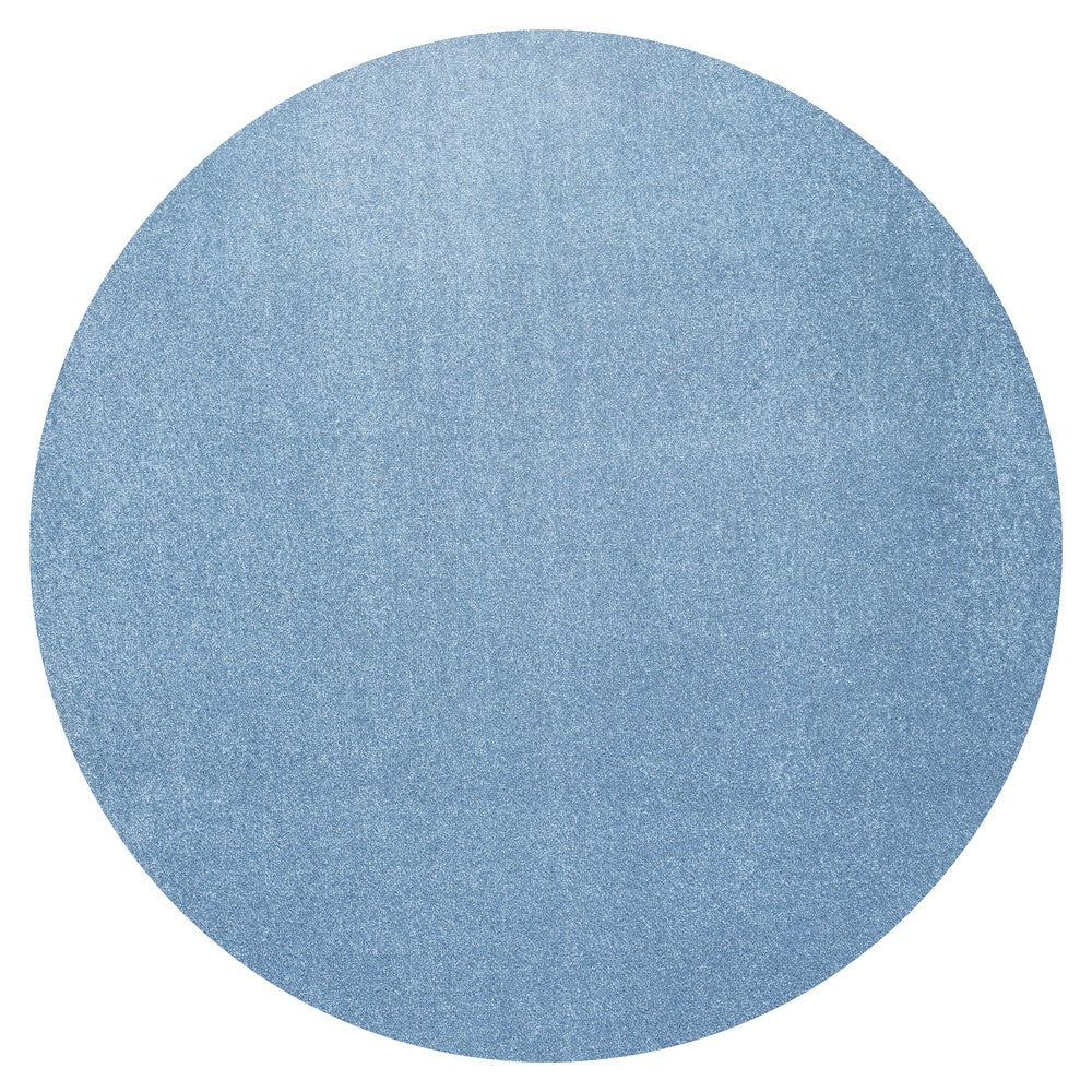 Trivor Haze Solid Low-Pile Area Rug Classic Blue