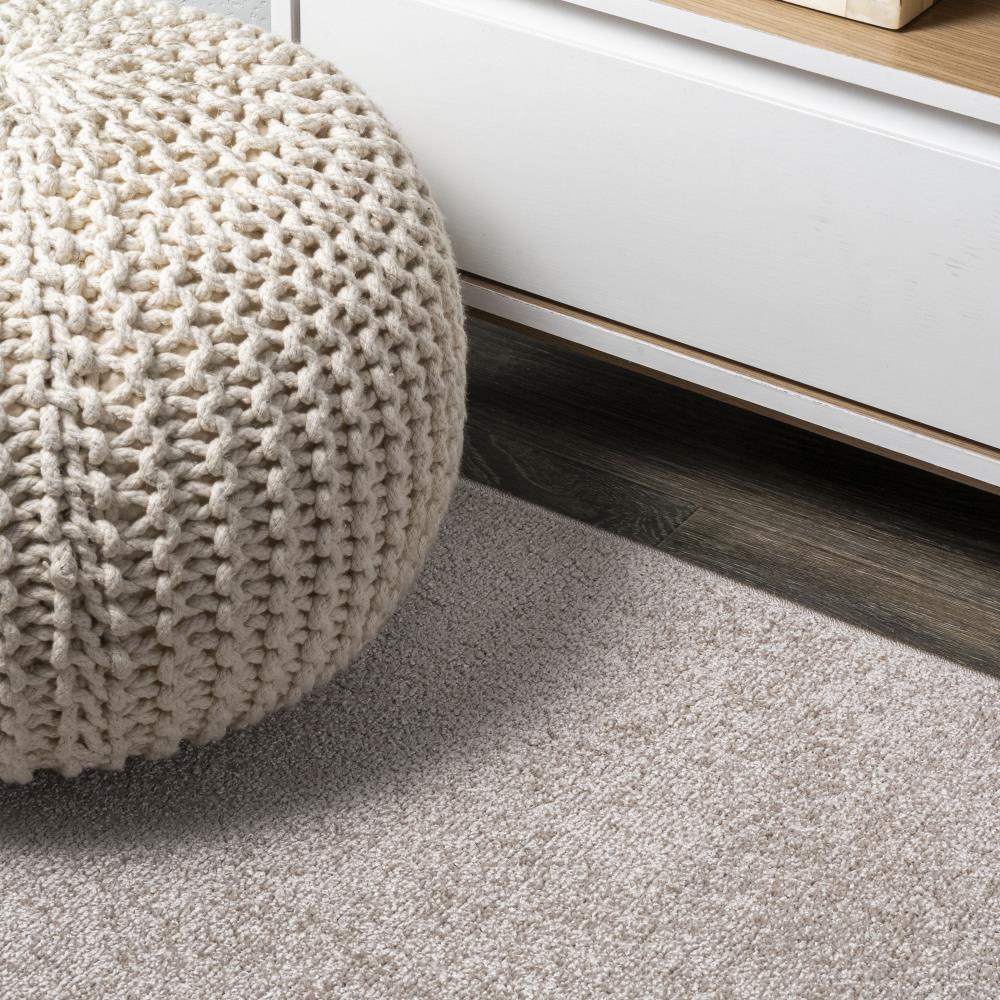 Trivor Haze Solid Low-Pile Area Rug Beige