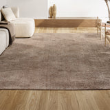 Trivor Haze Solid Low-Pile Area Rug Beige