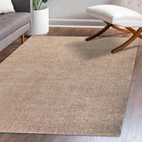 Trivor Haze Solid Low-Pile Area Rug Beige