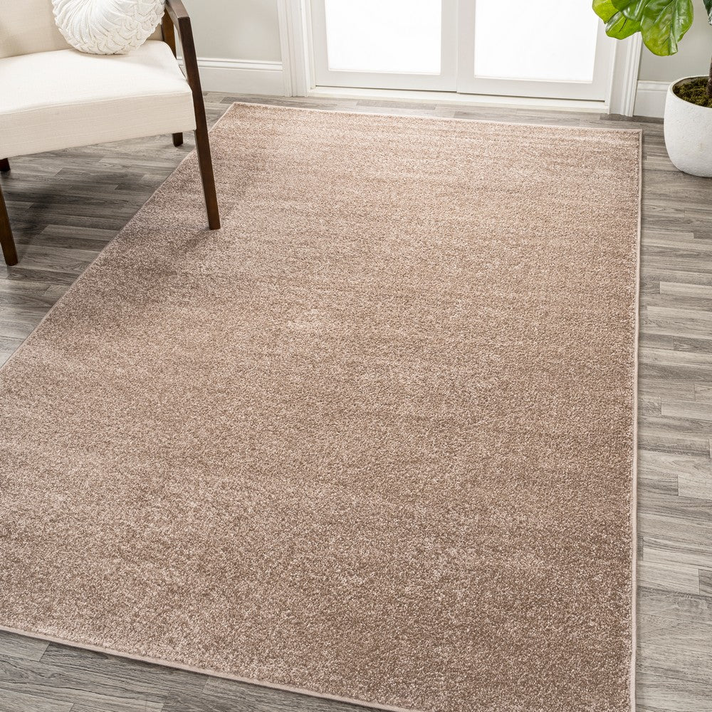 Trivor Haze Solid Low-Pile Area Rug Beige