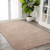 Trivor Haze Solid Low-Pile Area Rug Beige