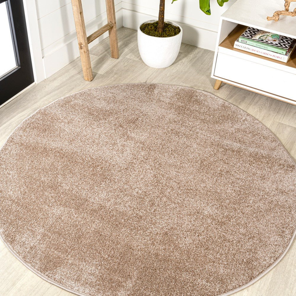 Trivor Haze Solid Low-Pile Area Rug Beige