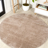 Trivor Haze Solid Low-Pile Area Rug Beige