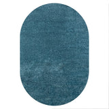 Trivor Haze Solid Low-Pile Area Rug Turquoise
