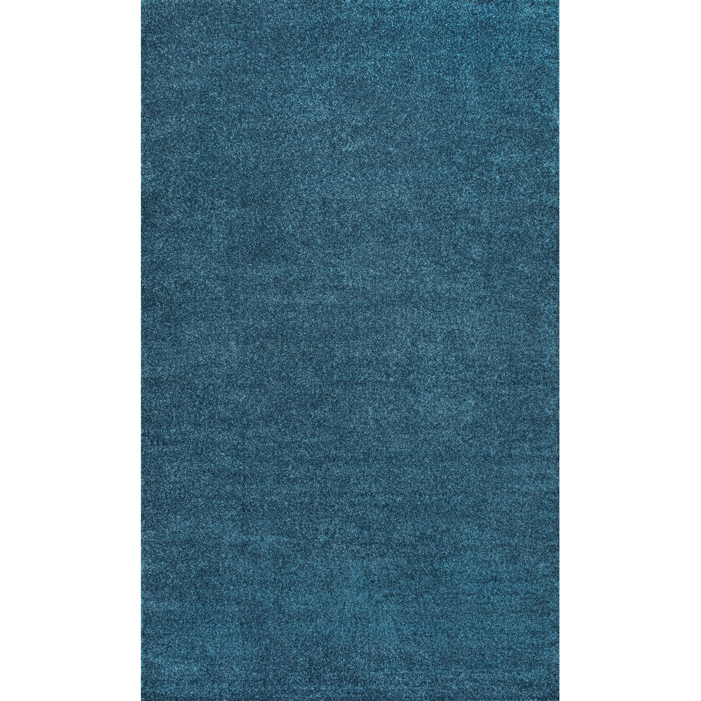 Trivor Haze Solid Low-Pile Area Rug Turquoise