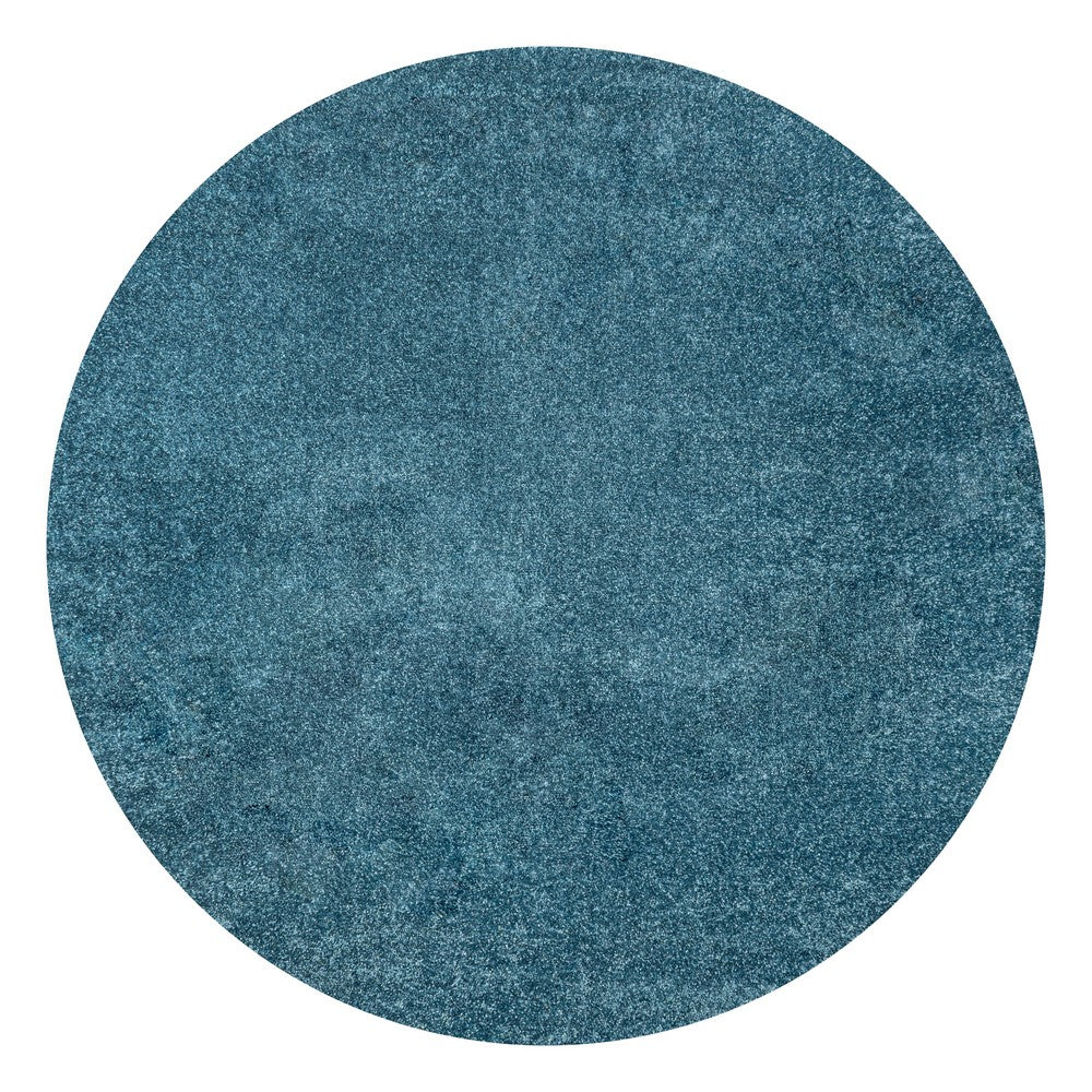 Trivor Haze Solid Low-Pile Area Rug Turquoise