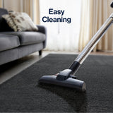 Trivor Haze Solid Low-Pile Area Rug Black