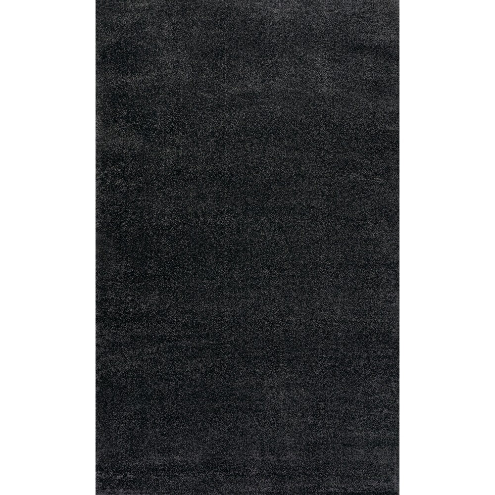 Trivor Haze Solid Low-Pile Area Rug Black