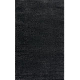 Trivor Haze Solid Low-Pile Area Rug Black