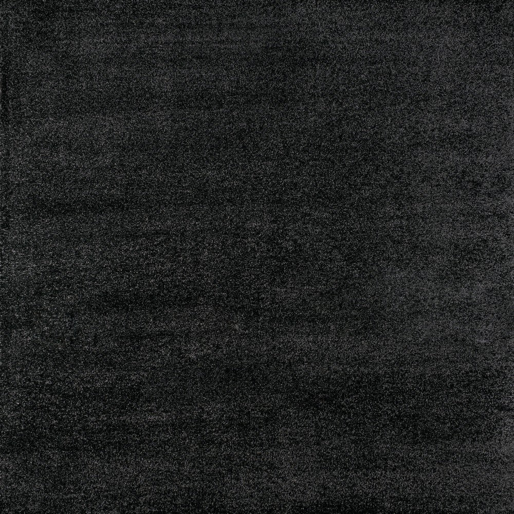 Trivor Haze Solid Low-Pile Area Rug Black