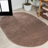 Trivor Haze Solid Low-Pile Area Rug Brown