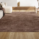 Trivor Haze Solid Low-Pile Area Rug Brown