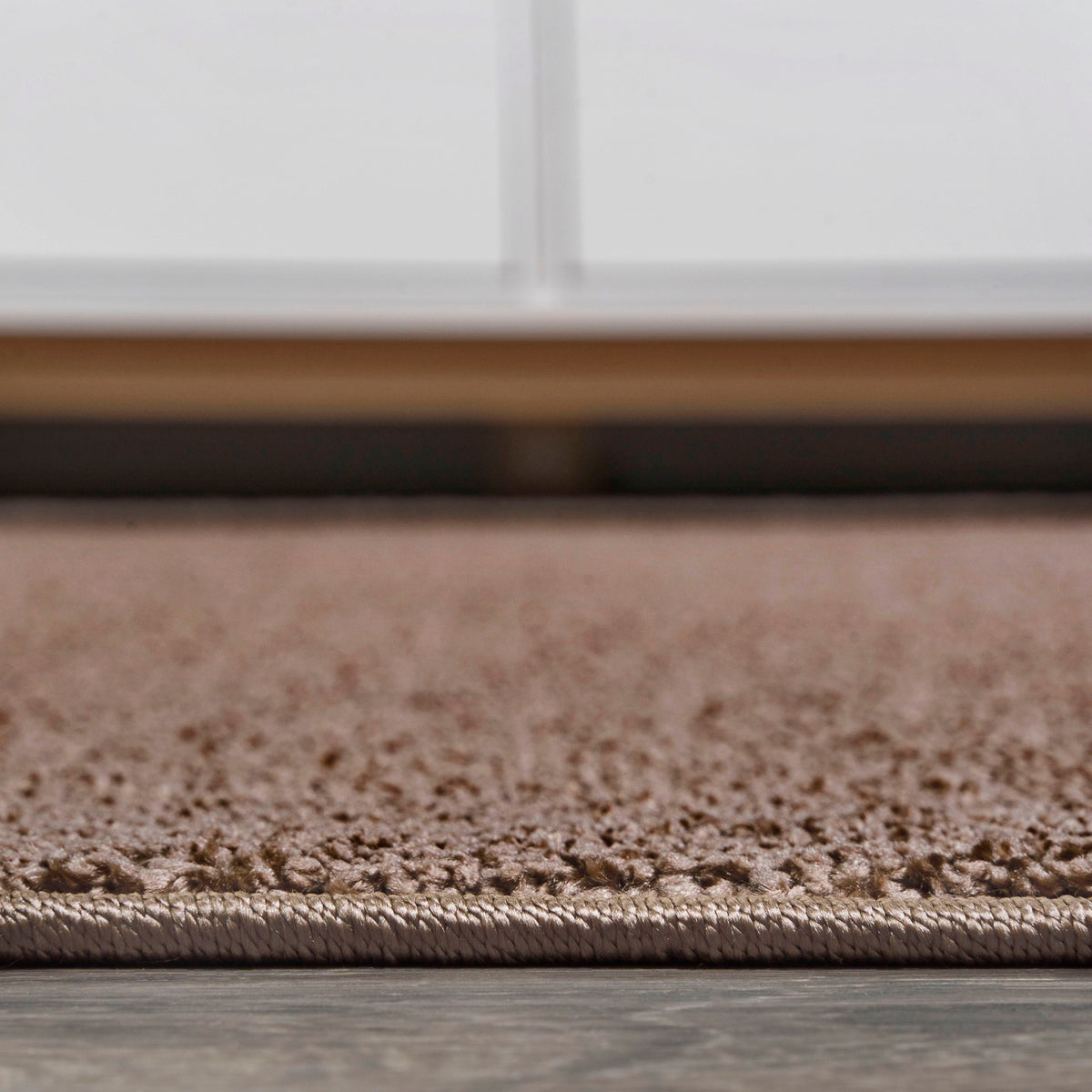 Trivor Haze Solid Low-Pile Area Rug Brown