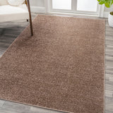 Trivor Haze Solid Low-Pile Area Rug Brown