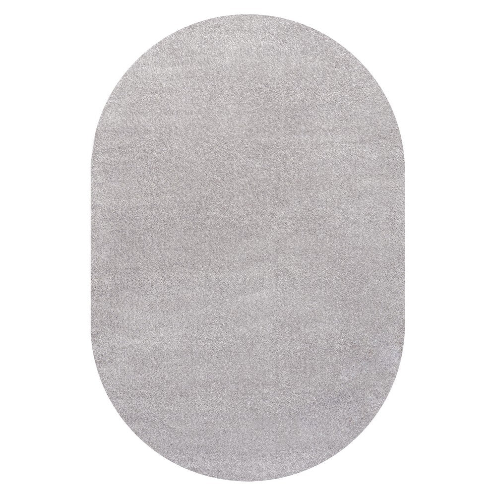 Trivor Haze Solid Low-Pile Area Rug Light Gray