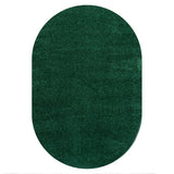 Trivor Haze Solid Low-pile Area Rug Emerald