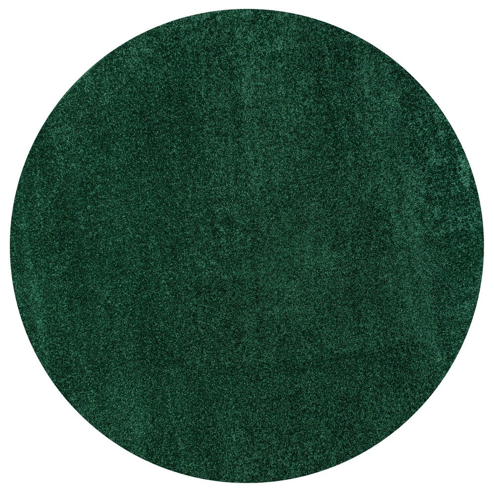 Trivor Haze Solid Low-pile Area Rug Emerald