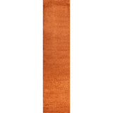 Trivor Haze Solid Low-pile Area Rug Orange