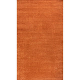 Trivor Haze Solid Low-pile Area Rug Orange