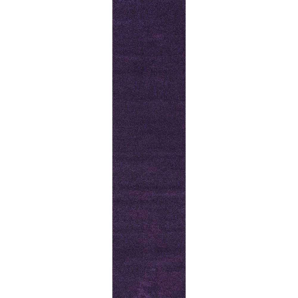 Trivor Haze Solid Low-pile Area Rug Purple
