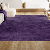 Trivor Haze Solid Low-pile Area Rug Purple