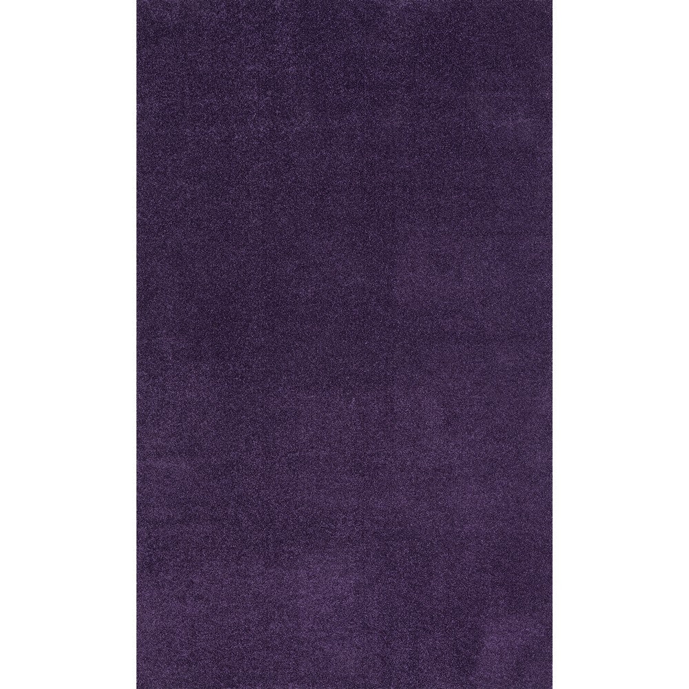 Trivor Haze Solid Low-pile Area Rug Purple