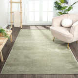 Trivor Haze Solid Low-pile Area Rug Green
