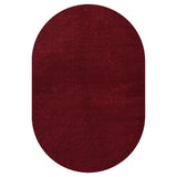 Trivor Haze Solid Low-pile Area Rug Dark Red