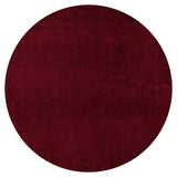 Trivor Haze Solid Low-pile Area Rug Dark Red