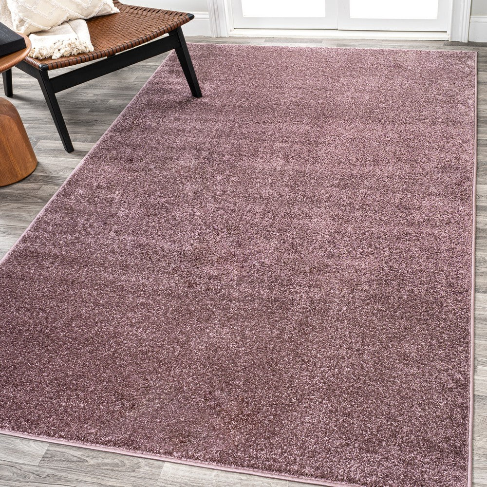 Trivor Haze Solid Low-pile Area Rug Light Purple